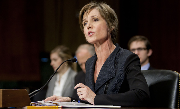 Sally Yates, during her confirmation hearing before the Senate Judiciary Committee to be Deputy Attorney General at the U.S. Department of Justice.  March 24, 2015.  Photo by Diego M. Radzinschi/THE NATIONAL LAW JOURNAL.