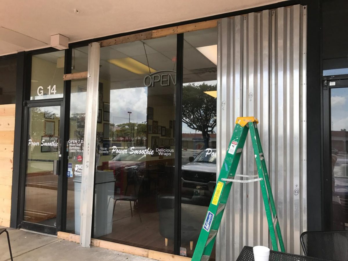 The well-known Aventura smoothie shop opened Monday, September 11, 2017, a day after Irmas Florida landfall. Before employees turned on the Open sign, they were blending drinks.