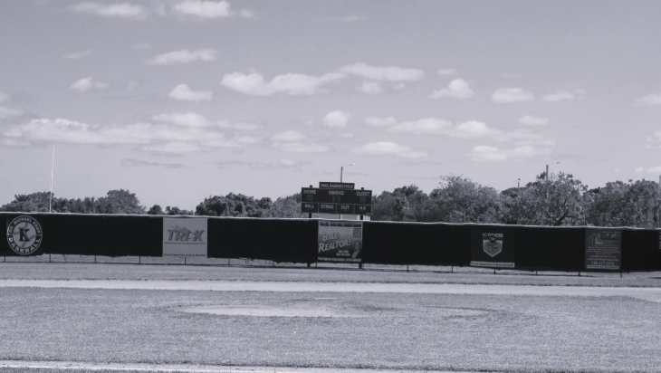 COMMITMENT: The outfield and scoreboard at the new ‘Paul Barrios Field.’ 