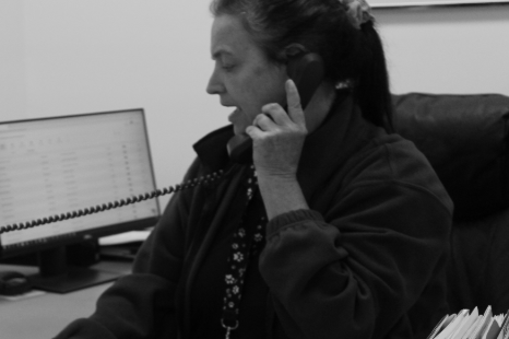 HARD AT WORK: CAP Adviser Jan Spivak works at her desk.